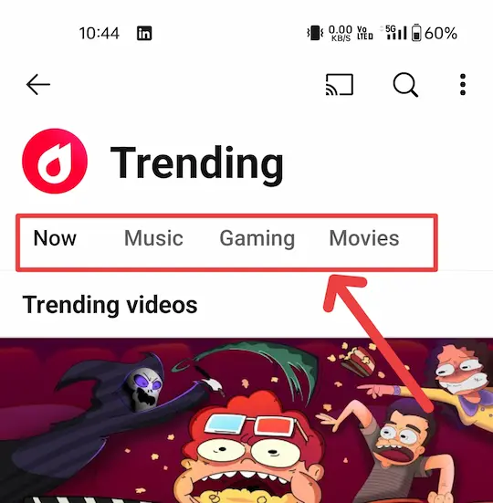 YouTube Video के लिए Trending Topic कैसे ढूंढे? जानें 8 शानदार तरीके 4 YouTube trending videos dekhne ke Options