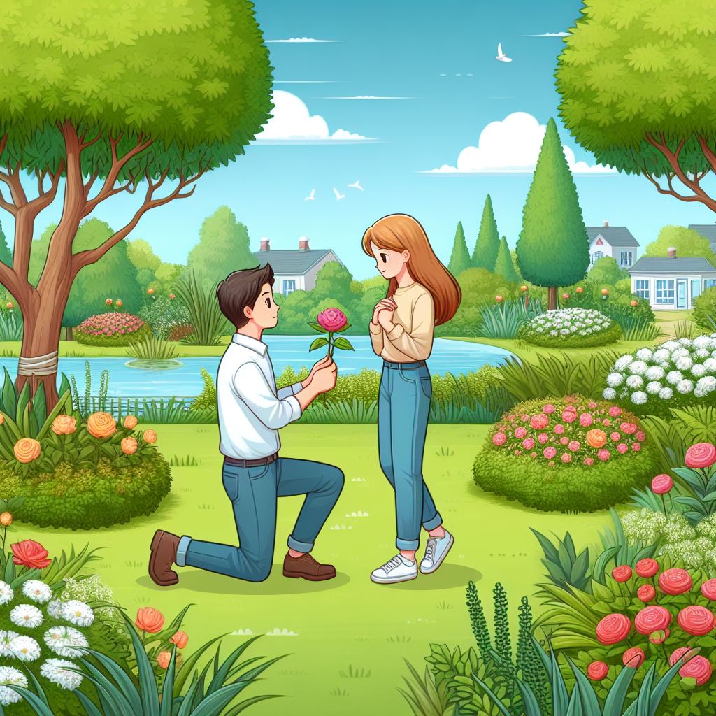 AI से Proposal Style में 3D Photo बनाने के लिए (Best prompt) 3 boy is trying to propose his girlfriend